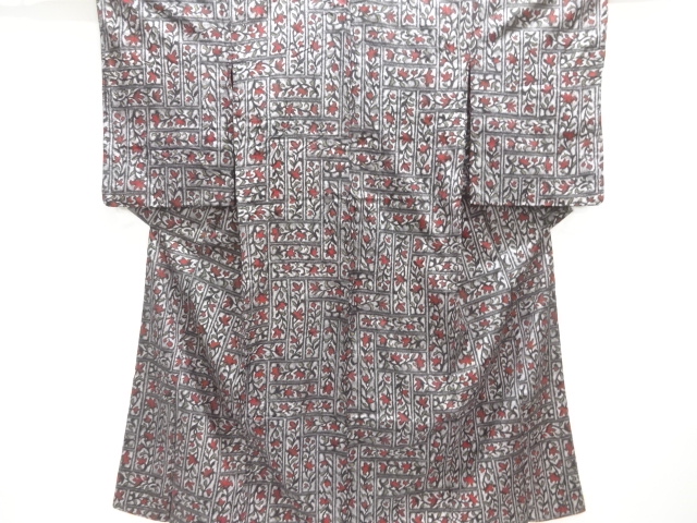 JAPANESE KIMONO / ANTIQUE KIMONO / TAISHO ROMAN STYLE / FLOWER ARABESQUE